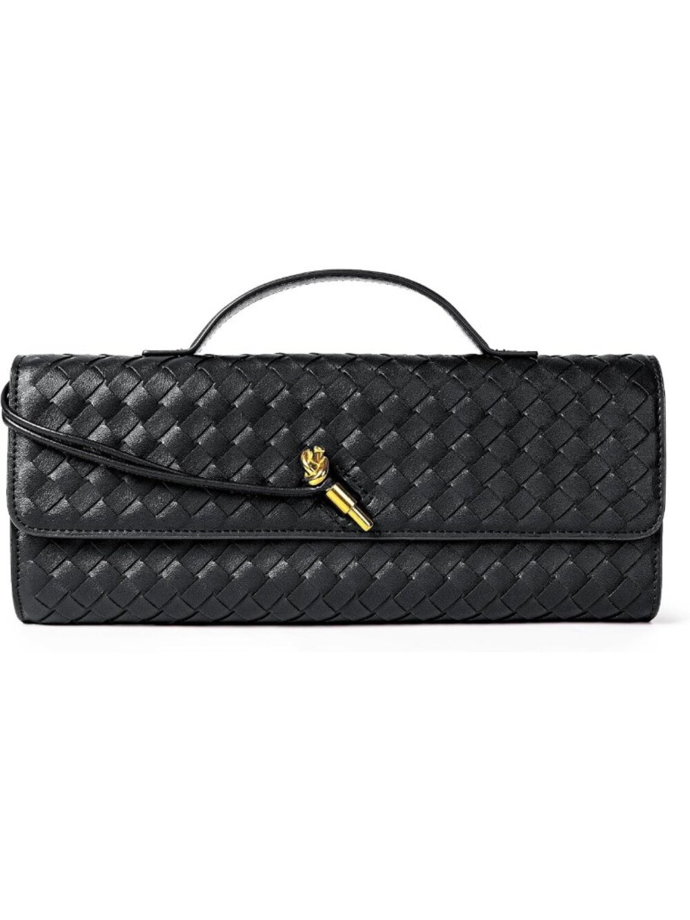 Chic Woven Evening Clutch Purse | Vegan Leather Crossbody Handbag for Women